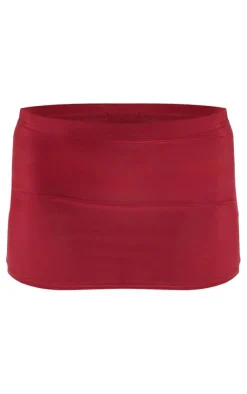 Sale PrettyLittleThing Slinky Low Rise Micro Mini Skirt Red