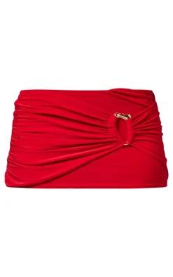 Slinky Ring Detail Low Rise Micro Mini Skirt-PrettyLittleThing New