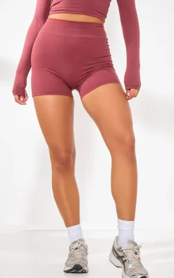 Online PrettyLittleThing Snatched Sculpt Hotpants Red