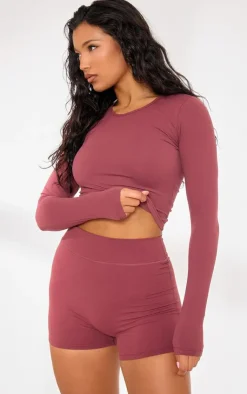 Online PrettyLittleThing Snatched Sculpt Hotpants Red