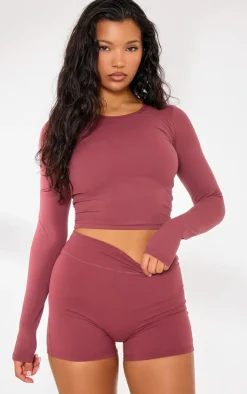 Online PrettyLittleThing Snatched Sculpt Hotpants Red