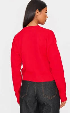PrettyLittleThing Sweaters*Snowflake Cropped Christmas Sweater