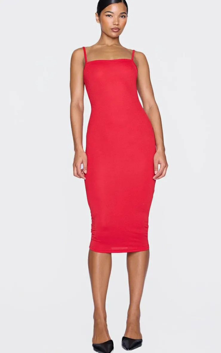 Strappy Midi Dress-PrettyLittleThing Hot
