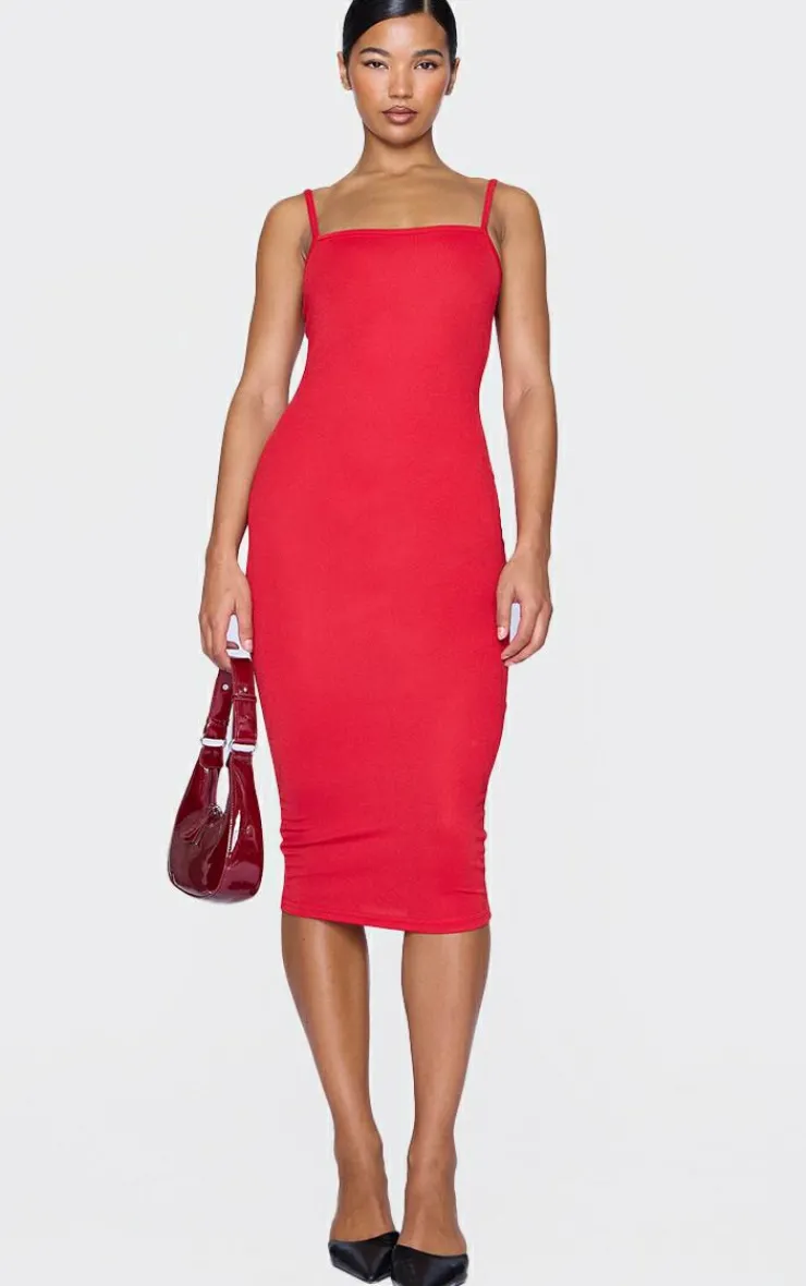 Strappy Midi Dress-PrettyLittleThing Hot