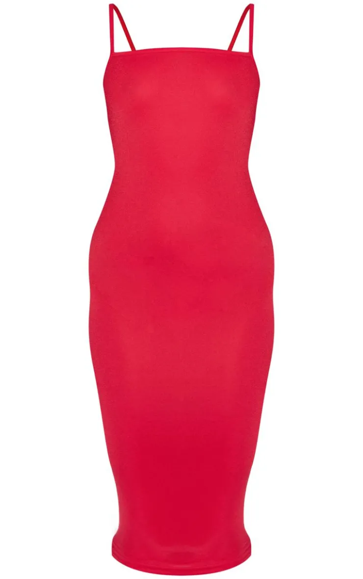 Strappy Midi Dress-PrettyLittleThing Hot