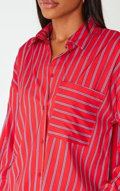 PrettyLittleThing Shirts*Striped Oversized Shirt