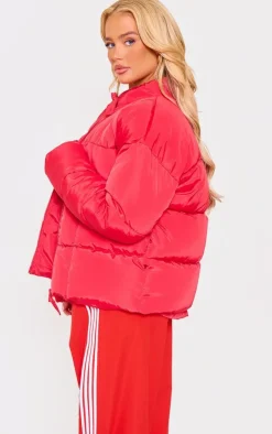 PrettyLittleThing Puffer Jackets*Tied Bow Detail Puffer Jacket
