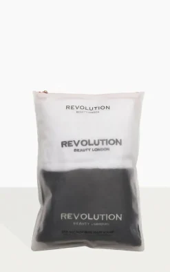 PrettyLittleThing Hair Care*Revolution Haircare 2pk Microfibre Hair Wrap Black/White