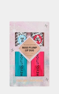 PrettyLittleThing Lip Gloss*Revolution Maxi Plump Cool As Ice And Hot As Chilli Lip Set