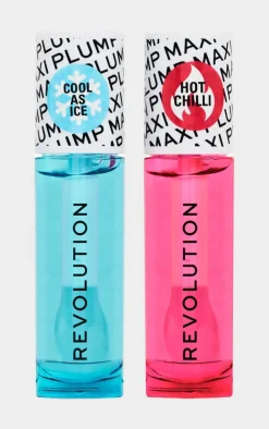 PrettyLittleThing Lip Gloss*Revolution Maxi Plump Cool As Ice And Hot As Chilli Lip Set