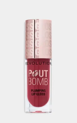 PrettyLittleThing Lip Gloss*Revolution Pout Bomb Plumping Gloss Rosewood Rose Pink