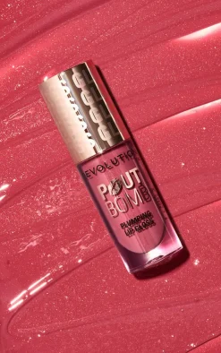 PrettyLittleThing Lip Gloss*Revolution Pout Bomb Plumping Gloss Rosewood Rose Pink
