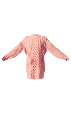 PrettyLittleThing Sweater Dresses*Chunky Cable Knit Sweater Dress