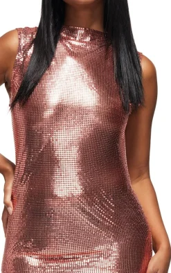 Chainmail High Neck Sleeveless Bodycon Dress-PrettyLittleThing Discount