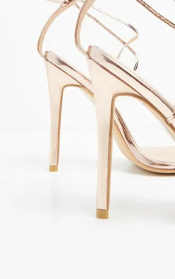 PrettyLittleThing Statement Heels*Clear Strap Point Toe Barely There Sandal