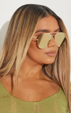 PrettyLittleThing Colored Sunglasses*Thin Bar Aviator Sunglasses