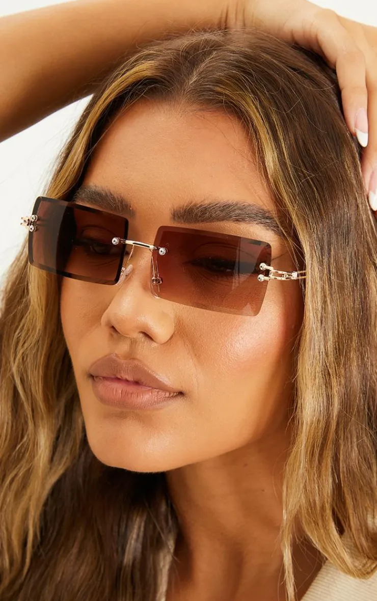 PrettyLittleThing Square Sunglasses*Lens Square Frameless Sunglasses