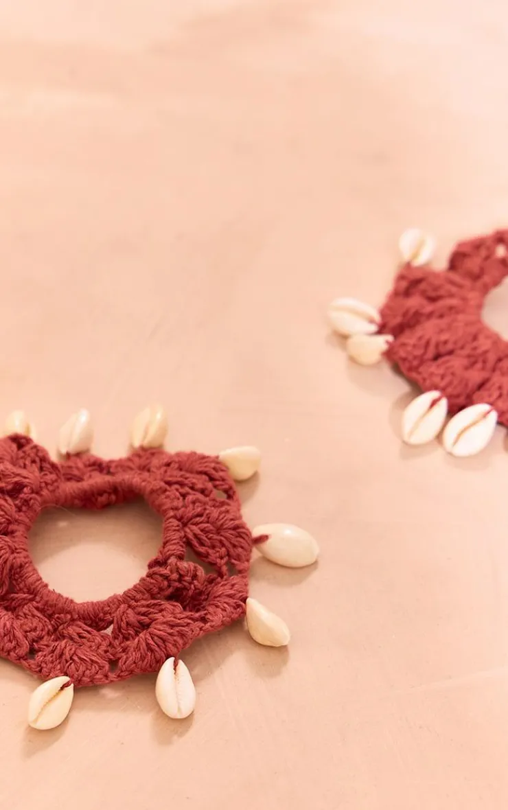 PrettyLittleThing Hair Accessories*Crochet Shell Scrunchies 2 Pack