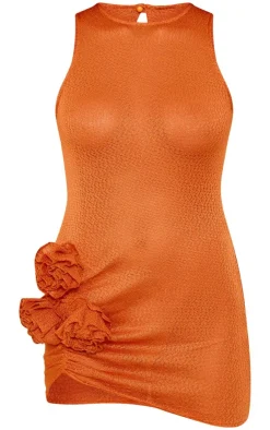 Flower Detail Bodycon Dress-PrettyLittleThing
