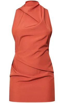 High Neck Cowl Backless Bodycon Dress-PrettyLittleThing Outlet