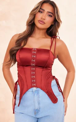 Hook And Eye Tie Side Corset-PrettyLittleThing Best