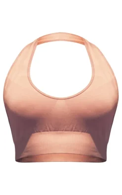 PrettyLittleThing Workout Tops*Seamless Hallter Strap Back Gym Top