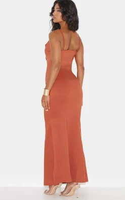 Slinky Wired Plunge Maxi Dress-PrettyLittleThing Clearance