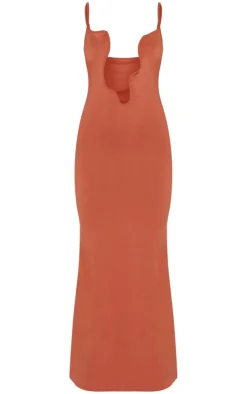 Slinky Wired Plunge Maxi Dress-PrettyLittleThing Clearance
