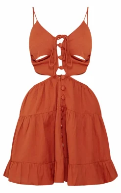 Strappy Cut Out Shift Dress-PrettyLittleThing Hot