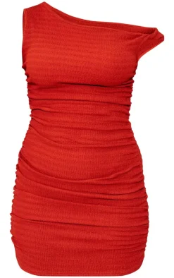 Textured Boat Neck Sleeveless Bodycon Dress-PrettyLittleThing