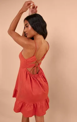 Tierred Cross Back Shift Dress-PrettyLittleThing Hot