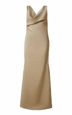 Bridesmaid Satin Cowl Neck Maxi Dress-PrettyLittleThing Discount