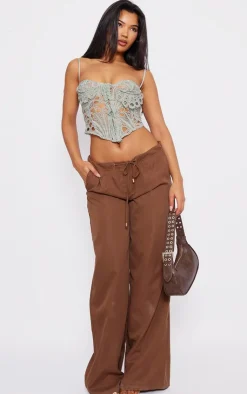 PrettyLittleThing Corsets*Cut Out Lace Hook And Eye Corset