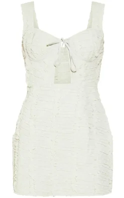 Dobby Textured Cut Out Bodycon Dress-PrettyLittleThing