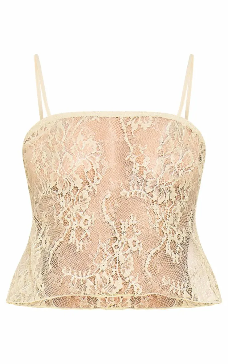 PrettyLittleThing Camisole*Lace Spaghetti Strap Cami Top
