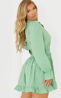 Shirred Waist Shirt Dress-PrettyLittleThing Best
