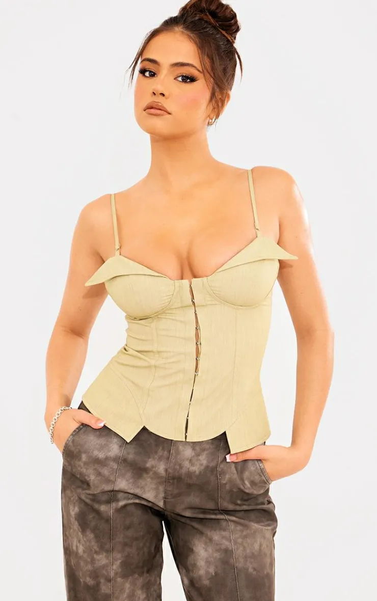 Tailored Bust Detail Hook And Eye Corset-PrettyLittleThing Best
