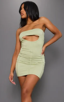 Binded Cut Out Bandeau Bodycon Dress-PrettyLittleThing Sale