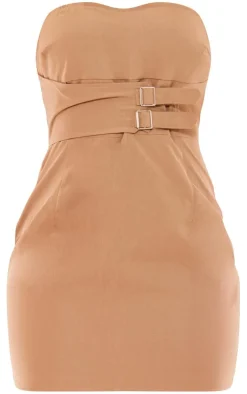 Buckle Detail Bandeau Bodycon Dress-PrettyLittleThing Hot