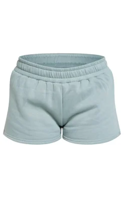 Clearance PrettyLittleThing Drawstring Mini Low Rise Sweat Shorts Sage Khaki