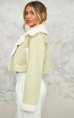 PrettyLittleThing Aviator Jackets*Multi Buckle Contrast Fabrics Aviator
