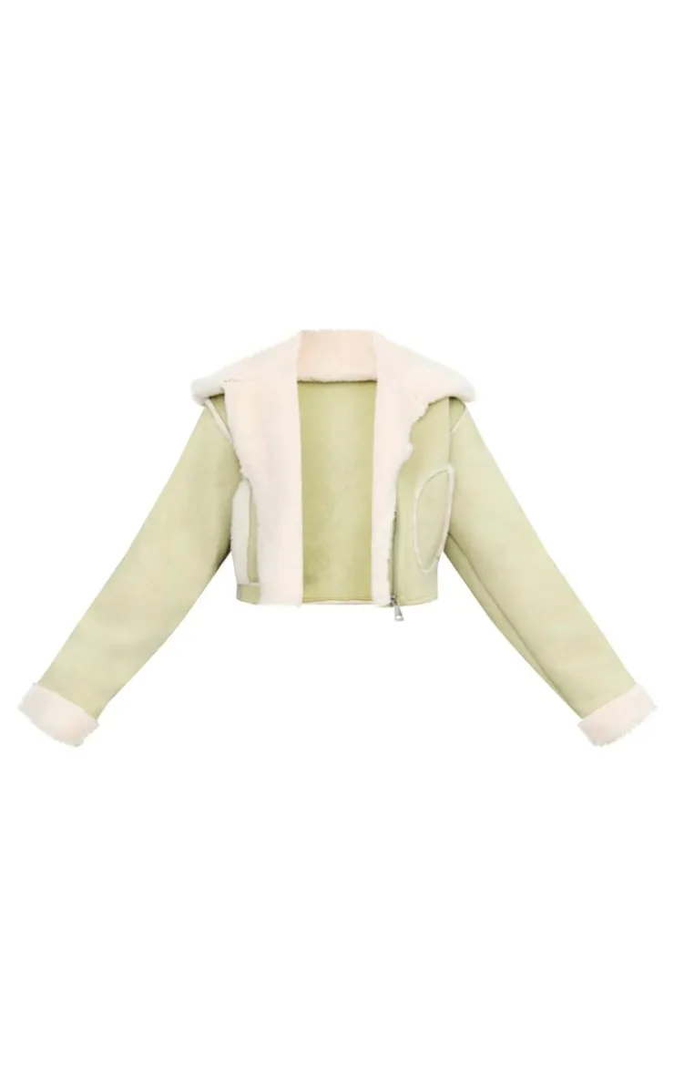 PrettyLittleThing Aviator Jackets*Multi Buckle Contrast Fabrics Aviator