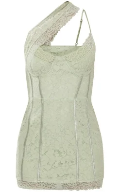 Lace Binding Detail Underwired Bodycon Dress-PrettyLittleThing Online