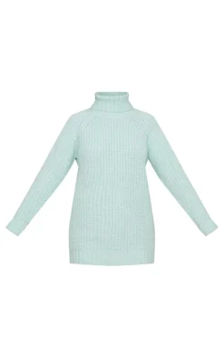 PrettyLittleThing Sweater Dresses*Rolled Neck Super Chunky Knit Sweater Dress