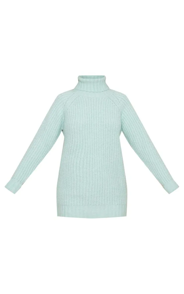 PrettyLittleThing Sweater Dresses*Rolled Neck Super Chunky Knit Sweater Dress