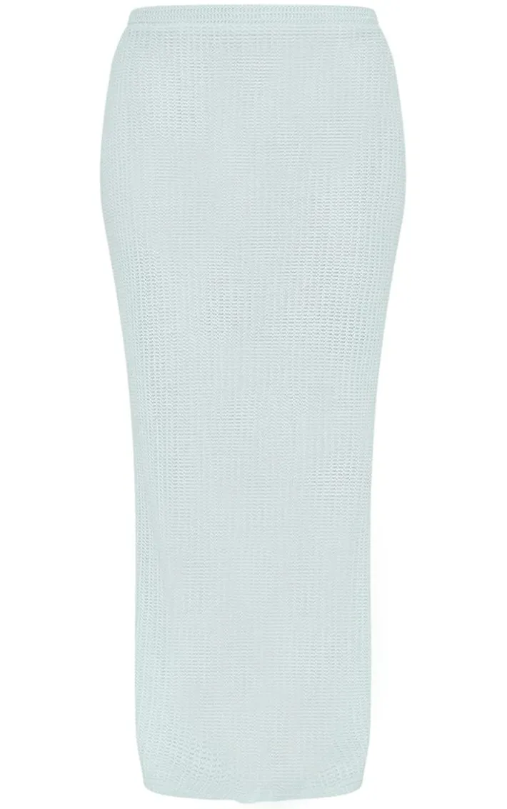 Sage Textured Rib Maxi Skirt