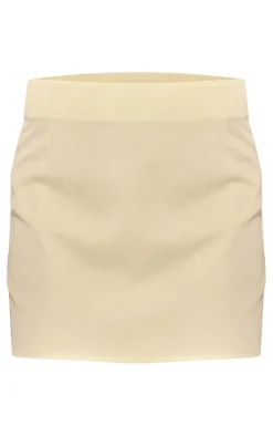 Discount PrettyLittleThing Woven High Waist A Line Mini Skirt Sage