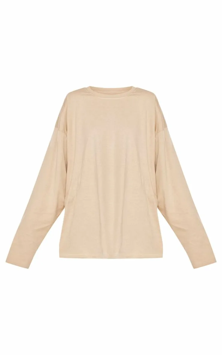 PrettyLittleThing T-Shirts*Cotton Oversized Long Sleeve T-Shirt