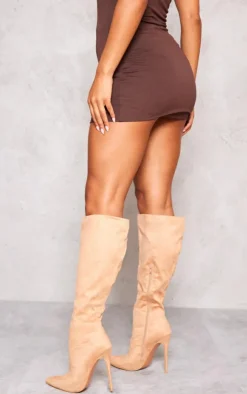 PrettyLittleThing Knee High Boots*Emmi Faux Suede Knee Boots