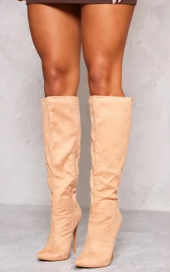 PrettyLittleThing Knee High Boots*Emmi Faux Suede Knee Boots